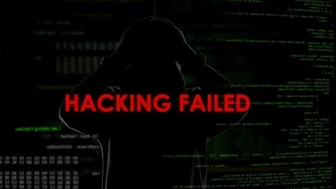 Hacking failed, unsuccessful attempt to steal money, disappointed criminal Stock Footage 84522566
