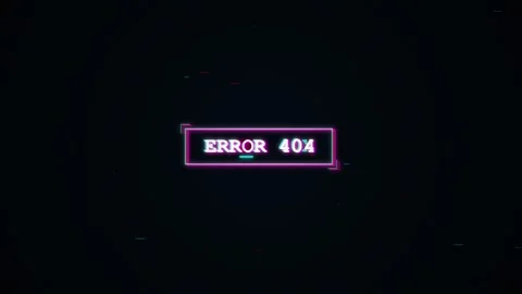 Hacking glitch 4K Digital screen display showing red Error 404 message box Stock Footage 336879433