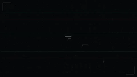 Hacking glitch digital system interface with grid pattern and corner markers Stock Footage 345588362