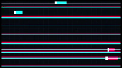 Hacking glitch digital technical error background with distorted cyan Stock Footage 345588373