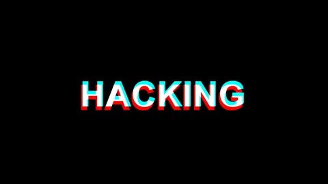 Hacking Glitch Effect Text Digital TV Distortion 4K Loop Animation 動画素材 107075420