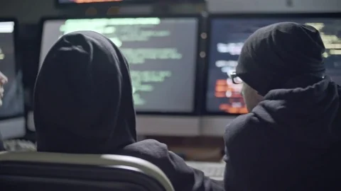 Hacking Group Attacking Website Stock Footage 76310616