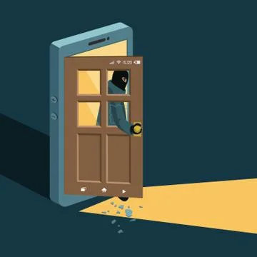 Hacking hacker Stock Illustration