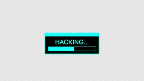 Hacking Loading bar animation with alpha Matte Stock Footage 146202375