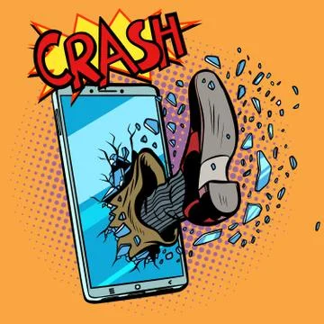 Hacking a mobile phone device Stockillustratie