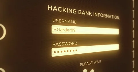 Hacking Online Digital Banking Website Interface Stock Footage 72505725
