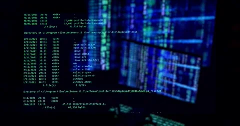 Hacking or programming concept, hands typing code on a laptop keyboard Stock Footage 300397575