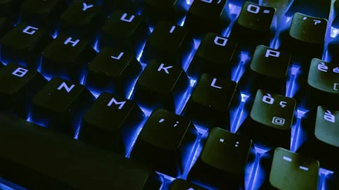 Hacking on PC Keyboard Stock Footage 246476459