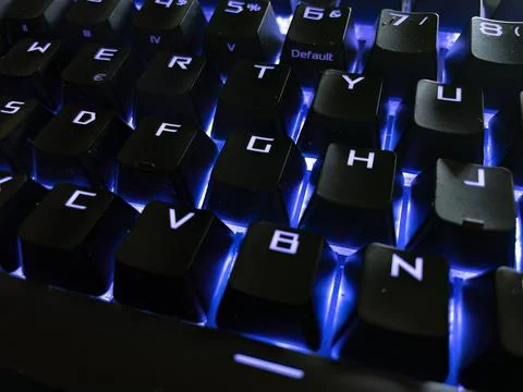 Hacking on PC Keyboard Stock Photos