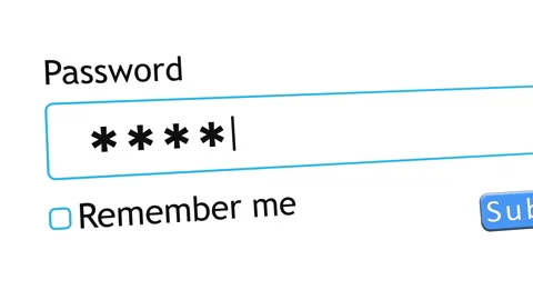 Hacking a personal account password on a computer screen with white background Stock Footage 346709680
