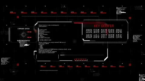 Hacking process on computer screen, hacker stealing data. Online fraud, spywa Stock Photos
