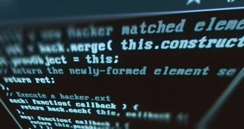 Hacking process, lines of code Stock Footage 321761184