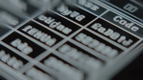 Hacking process, picking up passwords and codes to hack data base or other Video stock 292448275