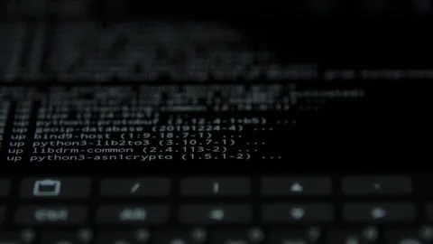 Hacking process on screen of smartphone. Installation applications. Command line 스톡 동영상 248050111