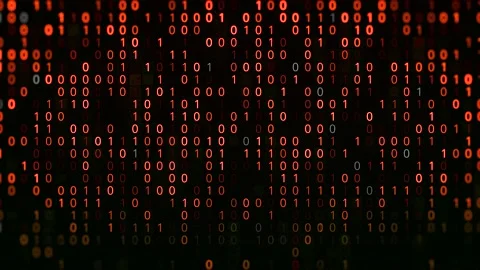 Hacking program with binary code. Animation. Detection of virus in computer Stock Footage 144341273