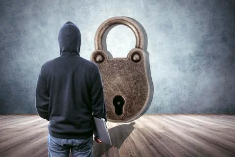 Hacking protected information Stock Photos