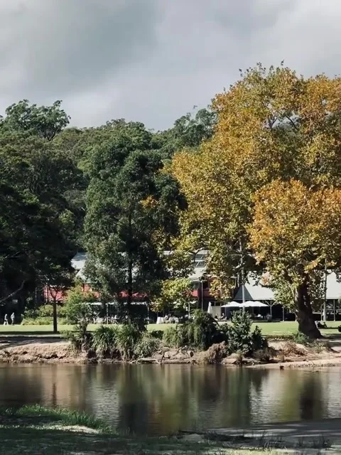 Hacking River Scenic View and White Footbridge Video stock 342267626