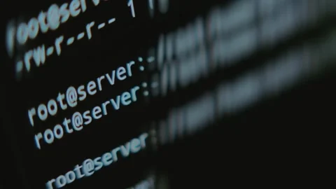 Hacking root server, hacking concept Stock Footage 302713640