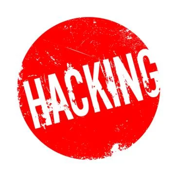 Hacking rubber stamp Illustrazione stock