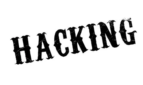 Hacking rubber stamp Illustrazione stock