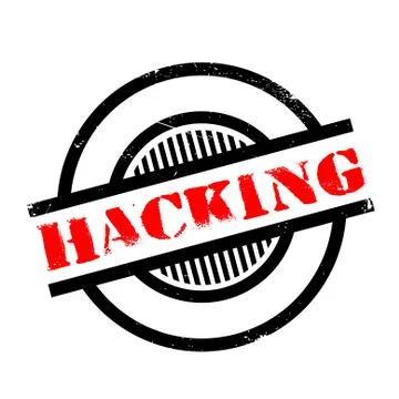 Hacking rubber stamp 스톡 일러스트