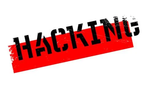 Hacking rubber stamp Illustrazione stock