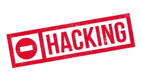 Hacking rubber stamp Illustrazione stock