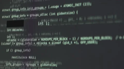 Hacking screen with code 2 Stock Footage 147734560