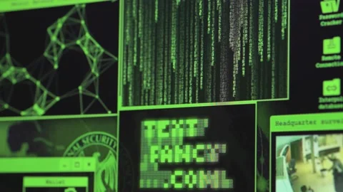 Hacking screen with code and graphics 2 Stock Footage 147735149