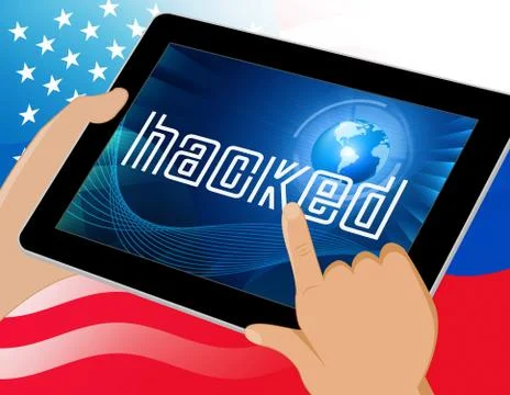 Hacking Screen Cyber Data Breach 3d Illustration Stock Illustration