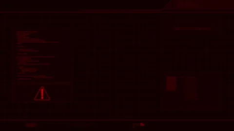 Hacking security system warning virus detected unauthorized access Stock Footage 295934005