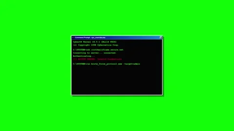 Hacking Success on a System Mainframe Displaying Access Granted After a Bru.. 動画素材 347343207