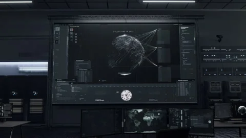 Hacking system user interface collecting secret information from the server Stock Footage 282773464