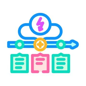 Hacking time management color icon vector illustration Stock-Illustration