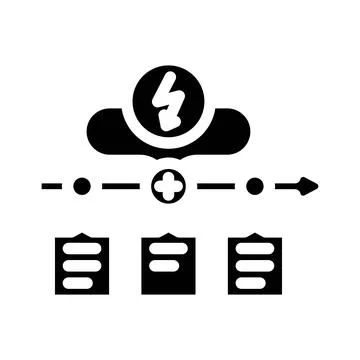 Hacking time management glyph icon vector illustration Stock Illustration