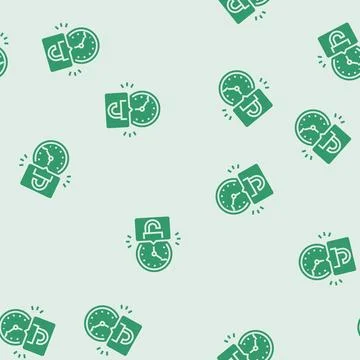 Hacking time management glyph seamless pattern Stock Illustration