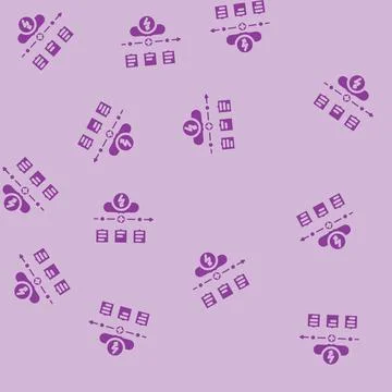 Hacking time management glyph vector seamless pattern Stock Illustration