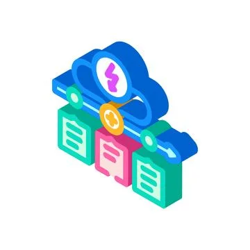 Hacking time management isometric icon vector illustration Stock Illustration