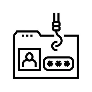 Hacking user folder line icon vector illustration 스톡 일러스트