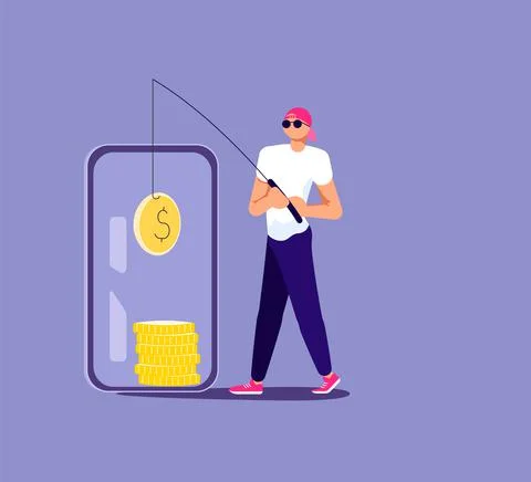 Hacking user private information from a mobile 스톡 일러스트