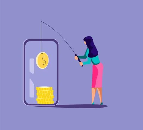 Hacking user private information from a mobile 스톡 일러스트