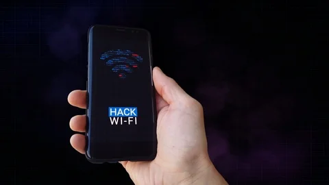 Hacking Wi-Fi Networks. Password Guessing. Alpha Matte. Stock Footage 115548685