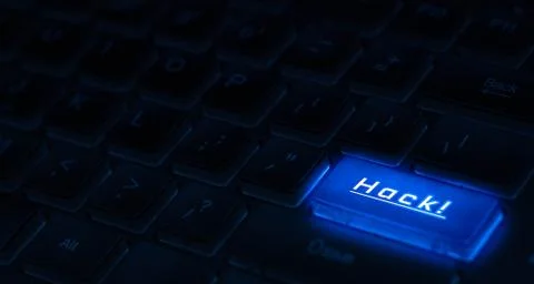 Hack/safety computer concept. Stock Photos