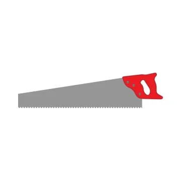 Hacksaw bow constructor tool vector equipment icon. Repair handle blade cut c Illustration