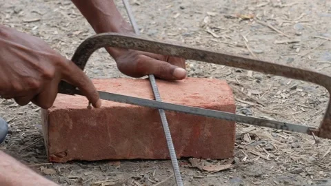 Hacksaw on brick Stock-Footage 344820130