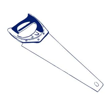 Hacksaw hand saw Stock Illustration