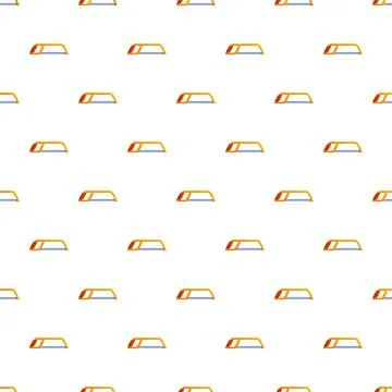 Hacksaw tool carpentry worker seamless pattern background Stock Illustration