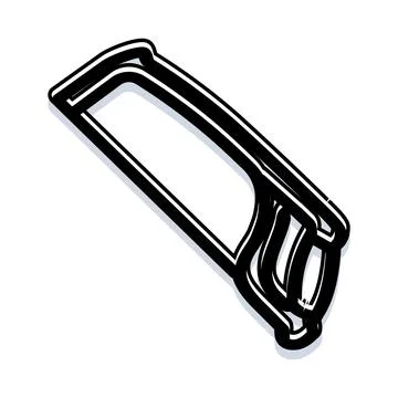 Hacksaw tool for diy and construction work Illustration