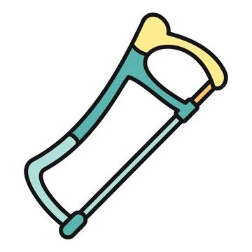 Hacksaw tool flat vector illustration on white background Stock Illustration
