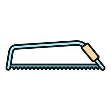 Hacksaw tool with handle for cutting metal Illustration